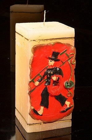 Chimney Sweep Candle Rectangle, height: 15 cm - Made by Candles by MilaNNE