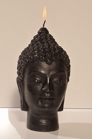 Buddha figure candle in Black - 9x15 cm
