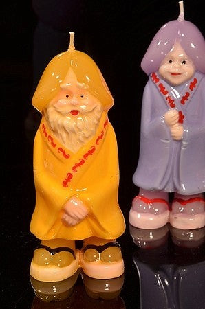 Penis candle Man + Woman (set of 2 pcs, height: 11 cm)
