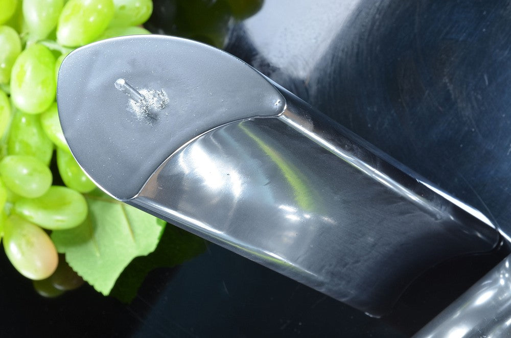 Angela candle, MIRROR SILVER, height: 18 cm
