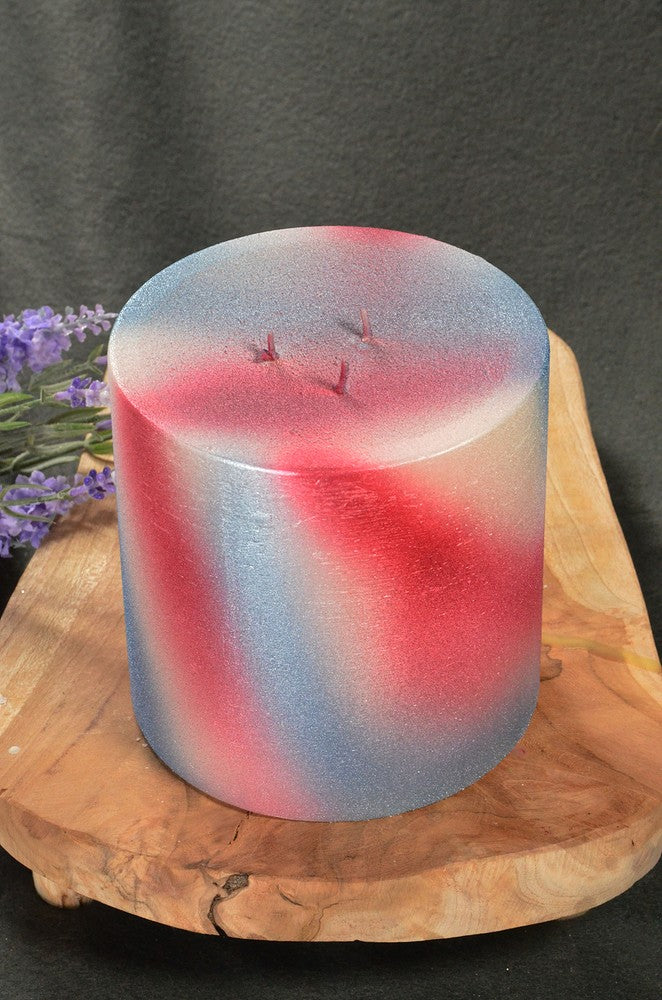 XXL Round Mega Candle with 3 Wicks in Paris Style H: 10 cm