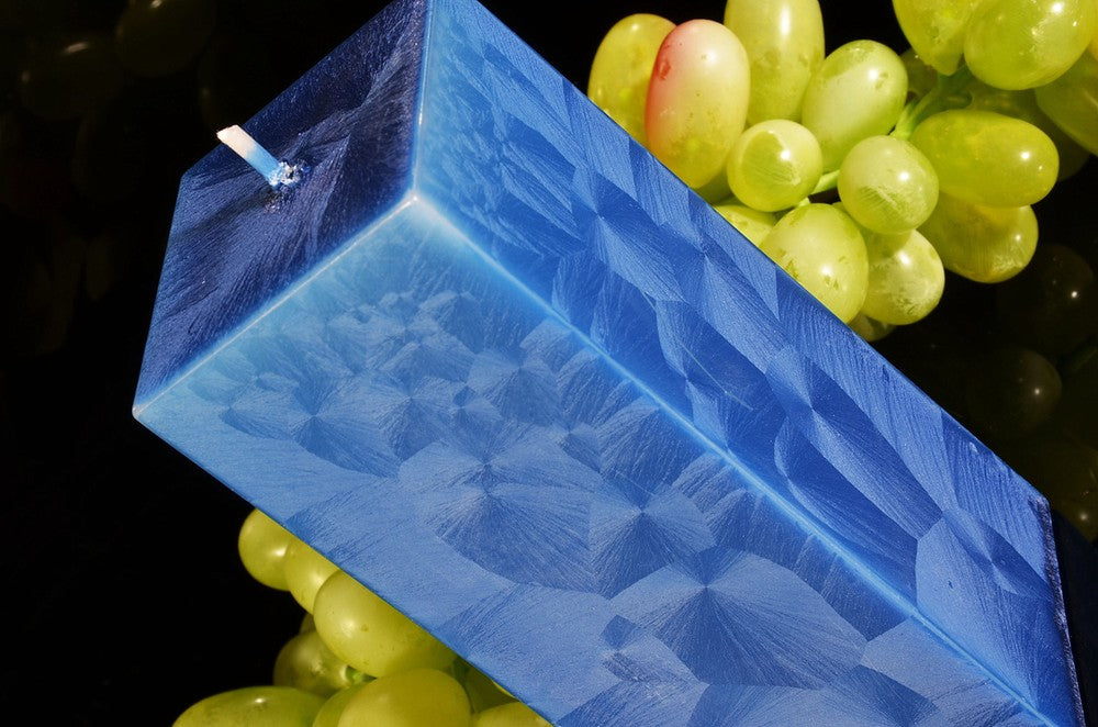 Quadrant candle, BLUE POLYMICO, h: 16 cm