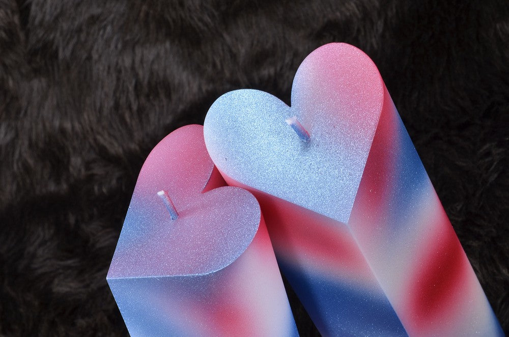 Kerze mit gestapelten Herzen, Typ PARIS, Höhe: 18 cm