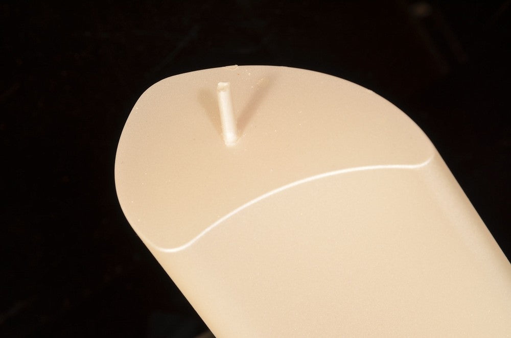 Angela candle, WHITE PEARL MATTE, height: 18 cm