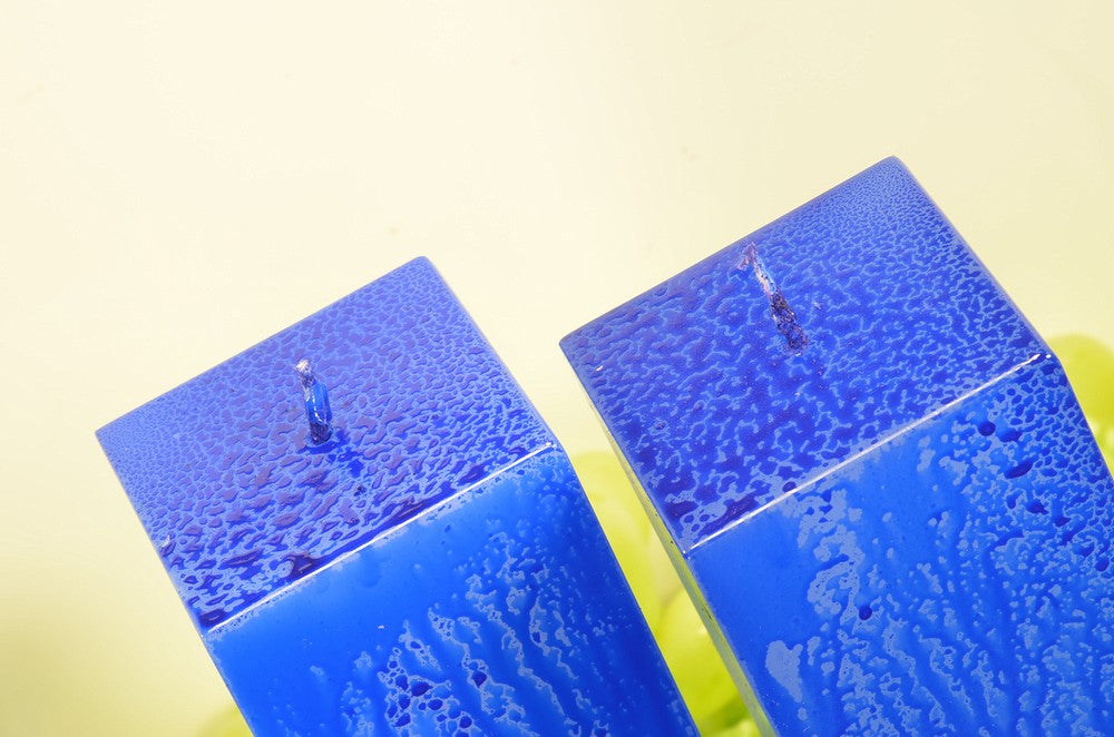 Quadrant candle, BLUE Explosion, height 22 cm - 2 PIECES