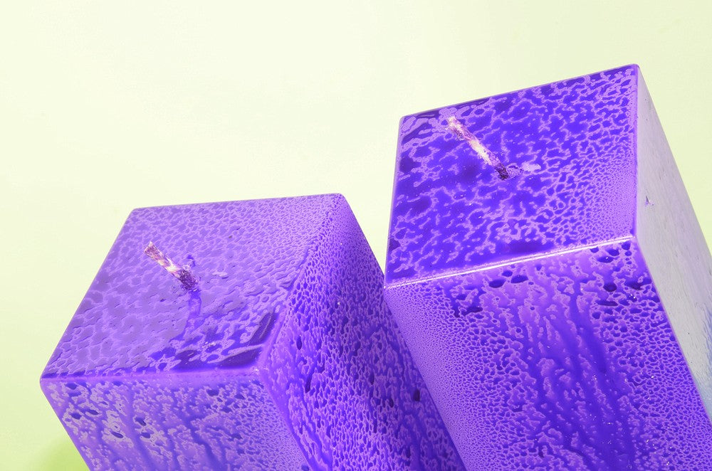 Quadrant candle, LILAC-PURPLE Explosion, height 22 cm - 2 PIECES