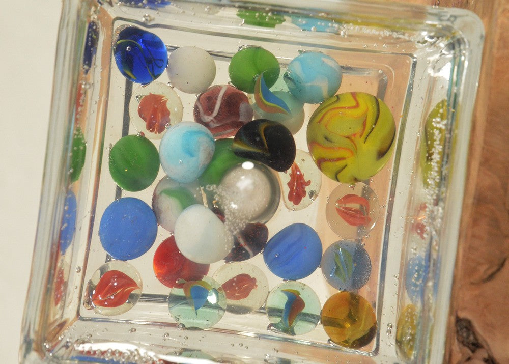 Marmor-GEL-KERZE 8x8x8 cm