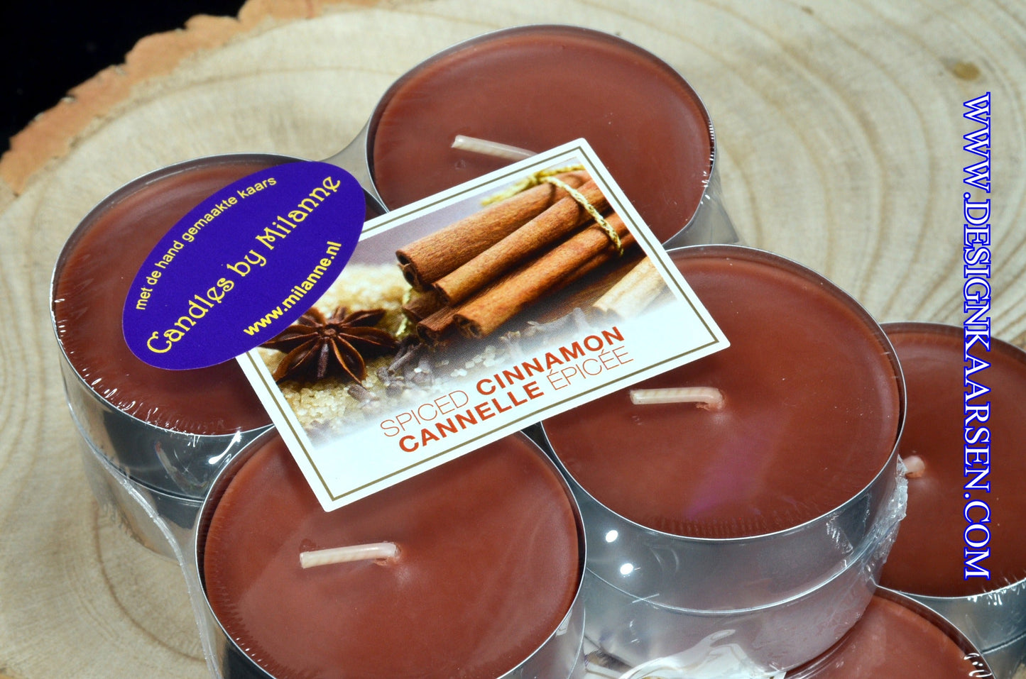 16 Cinnamon Sticks - Scented Candles - Tealights