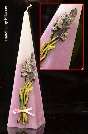 Lavender Pyramid, 24 cm Candle