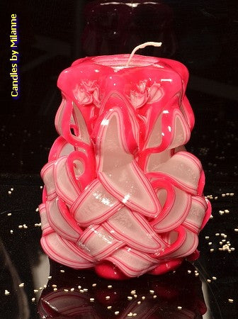 Hand-carved candle, 16 cm 51532A (very exclusive)