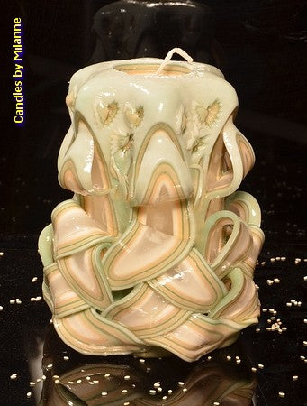 Candle, carved, 16 cm 50146 (very exclusive)