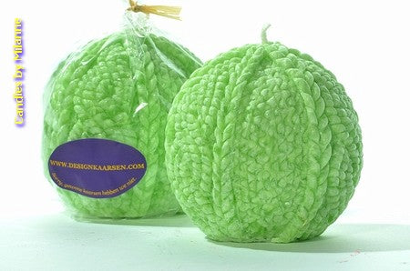 Yarn Ball Candle MINT - 9x8 cm