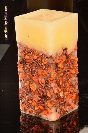 Red Potpourri candle, XXXL, H: 26 cm rectangle
