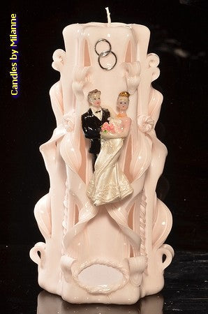 Wedding Candle, hand-carved, 23 cm A (very exclusive)