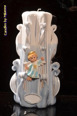 Birth Candle, hand-carved, 23 cm 51607