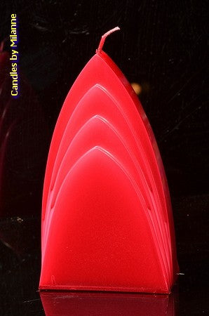 Arch Candle, RED METALLIC, height: 17cm