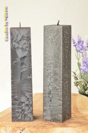 Quadrant candles, BLACK POLYMICO, height 22 cm, 2 PIECES