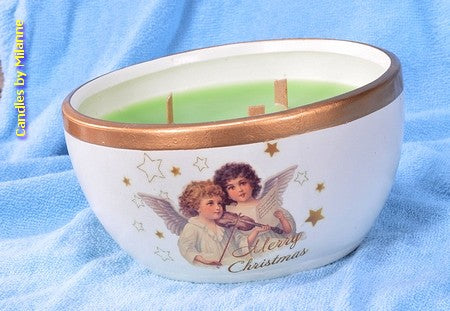 Angel Candle XXL with 3 Wooden Wicks - 17x9 cm