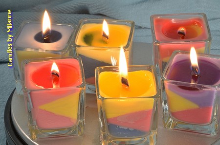 Set of 6 "Wooden Wick" candles