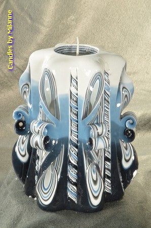 Candle, hand-carved, 16 cm (very exclusive) 51529