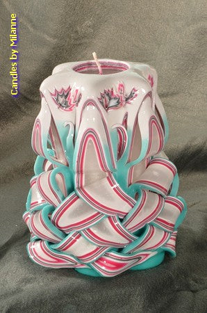 Candle, hand-carved, 16 cm (very exclusive) 51515
