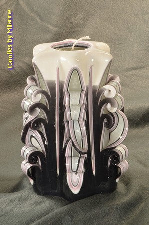 Candle, hand-carved, 16 cm (very exclusive) 51517