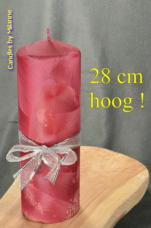 The Beast Junior Candle, BORDEAUX RED POLYMICO, h: 28 cm
