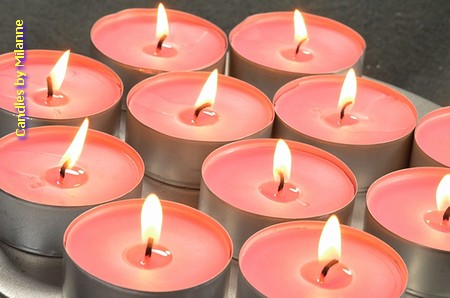 Set of 16 XXL tealights in ORCHID scent