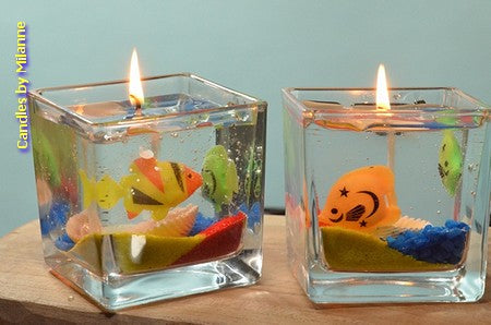 GEL Candle with SEA theme, height: 8 cm