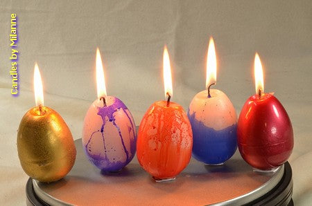 Gift box 5 pcs LARGE (5x8 cm) Easter Egg Candles WATCH VIDEO