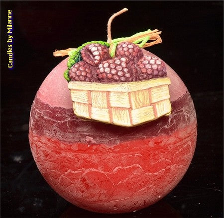 Raspberry Ball Candle 10 cm