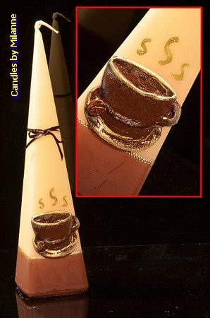 Coffee Cup, Pyramid candle, H: 30 cm
