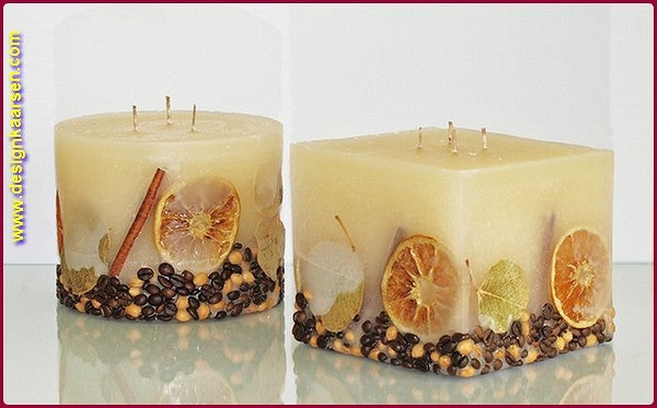Fruit Candle Square Medium RED