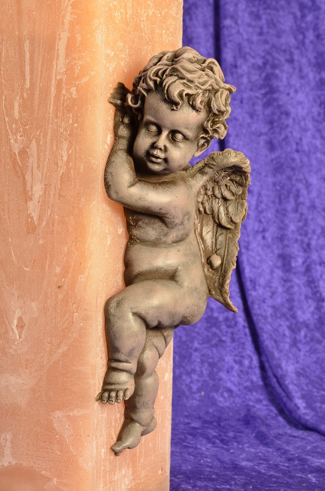 Kaars Engelen, GROOT, Rechthoek 4 pitten, 13x13x46 cm