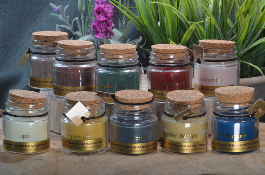 Leuk cadeau voor Moederdag: Set van 10 stuks verschillende GEURKAARSEN in Stolpfles met Kurk - Candles by Milanne - BEKIJK VIDEO