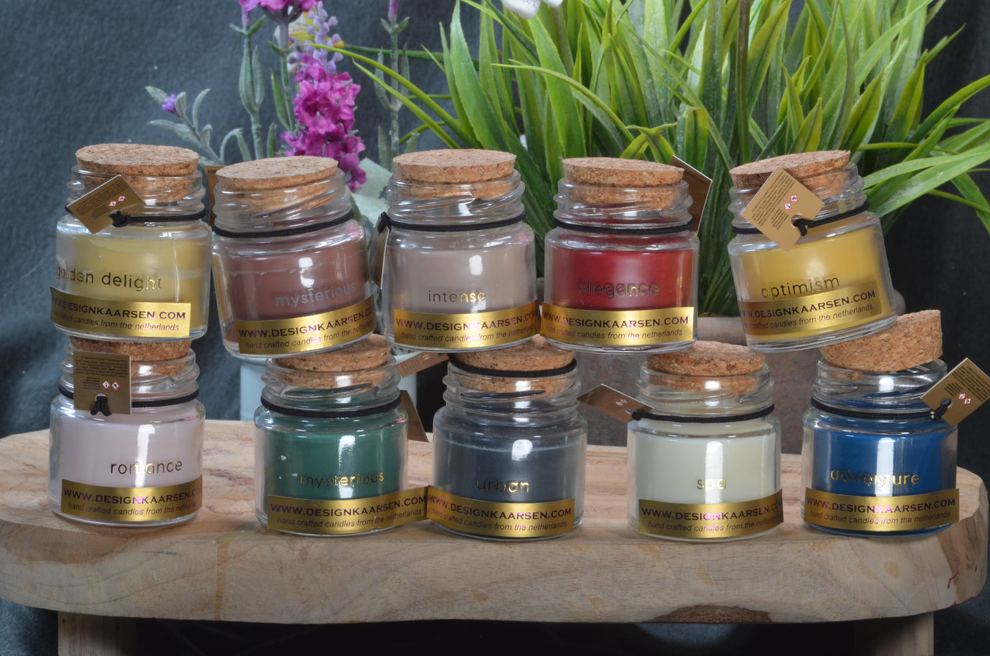 Leuk cadeau voor Moederdag: Set van 10 stuks verschillende GEURKAARSEN in Stolpfles met Kurk - Candles by Milanne - BEKIJK VIDEO