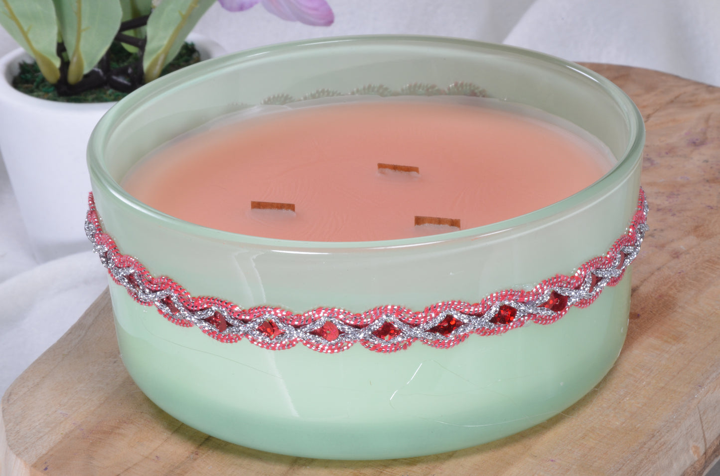 Geurkaars Elegance met 3 Houten Pitten (Wooden Wick)  - BEKIJK VIDEO