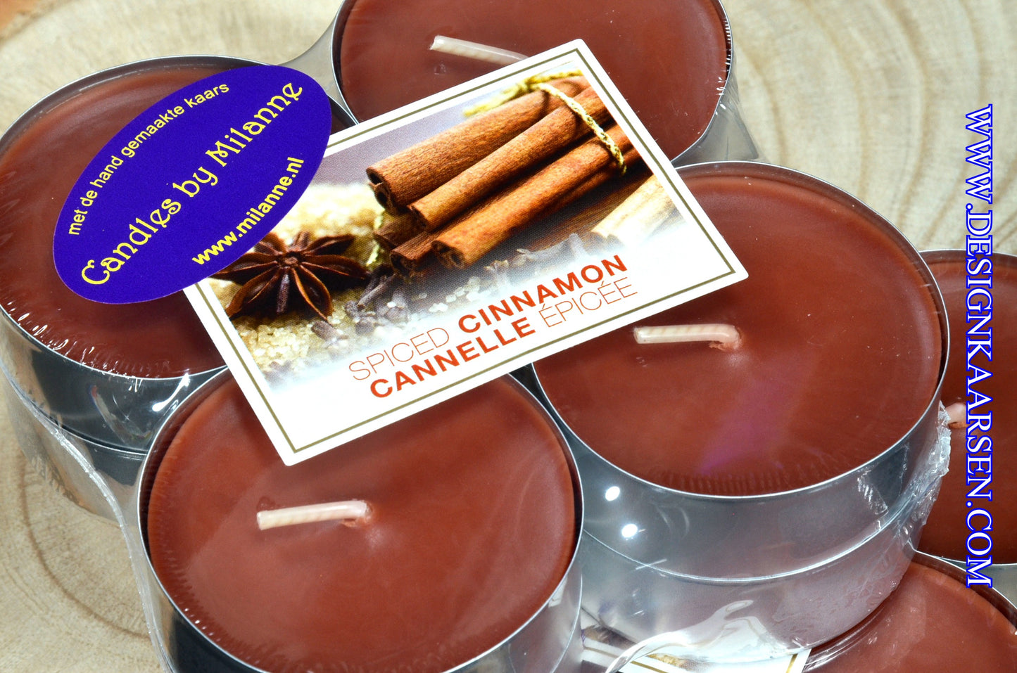 16 stuks Kaneel Stokjes- geurkaarsen - WAXINE Lichten