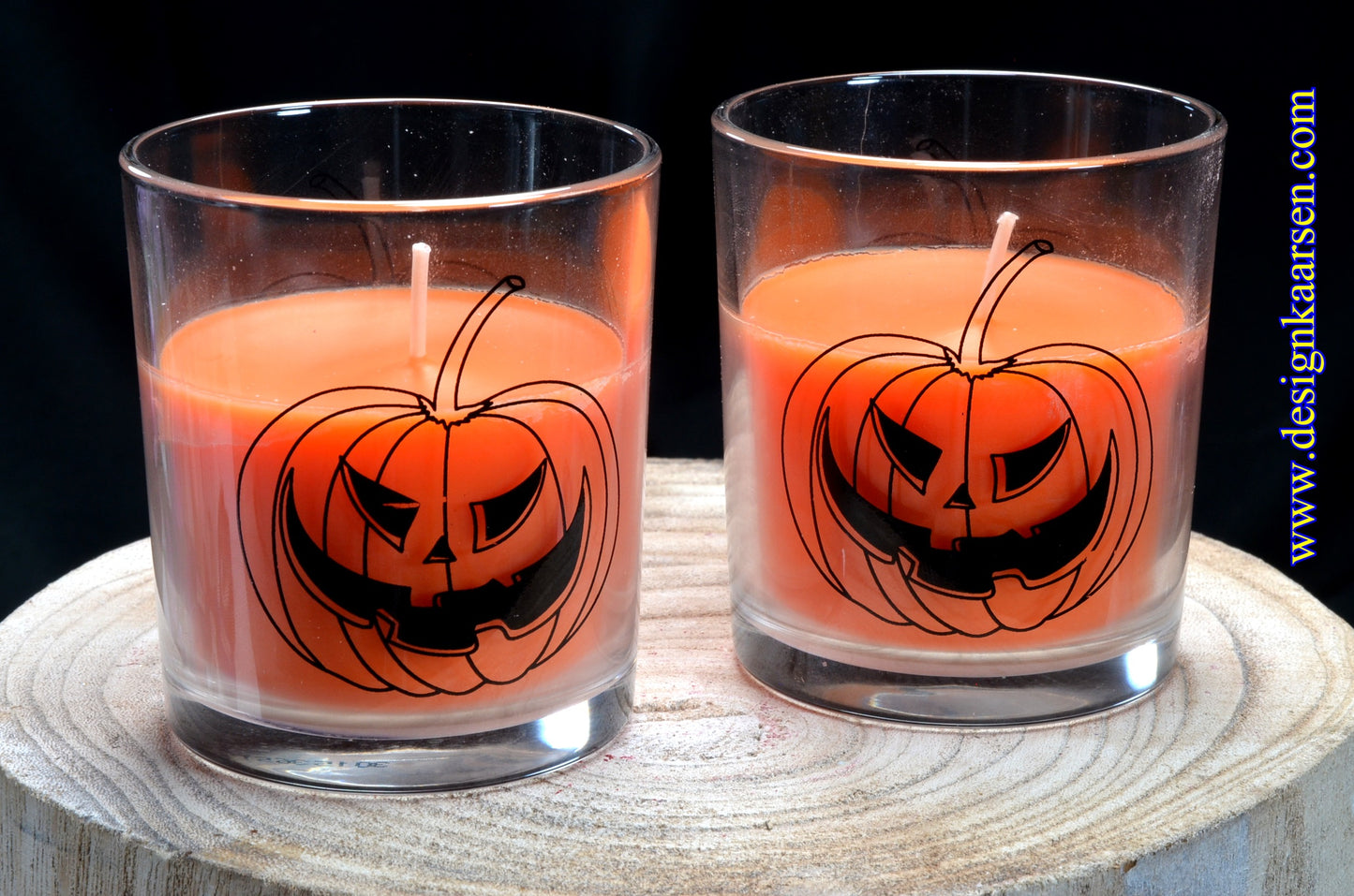 2 Prachtige Halloween Kaarsen in glas TIP voor Halloween!