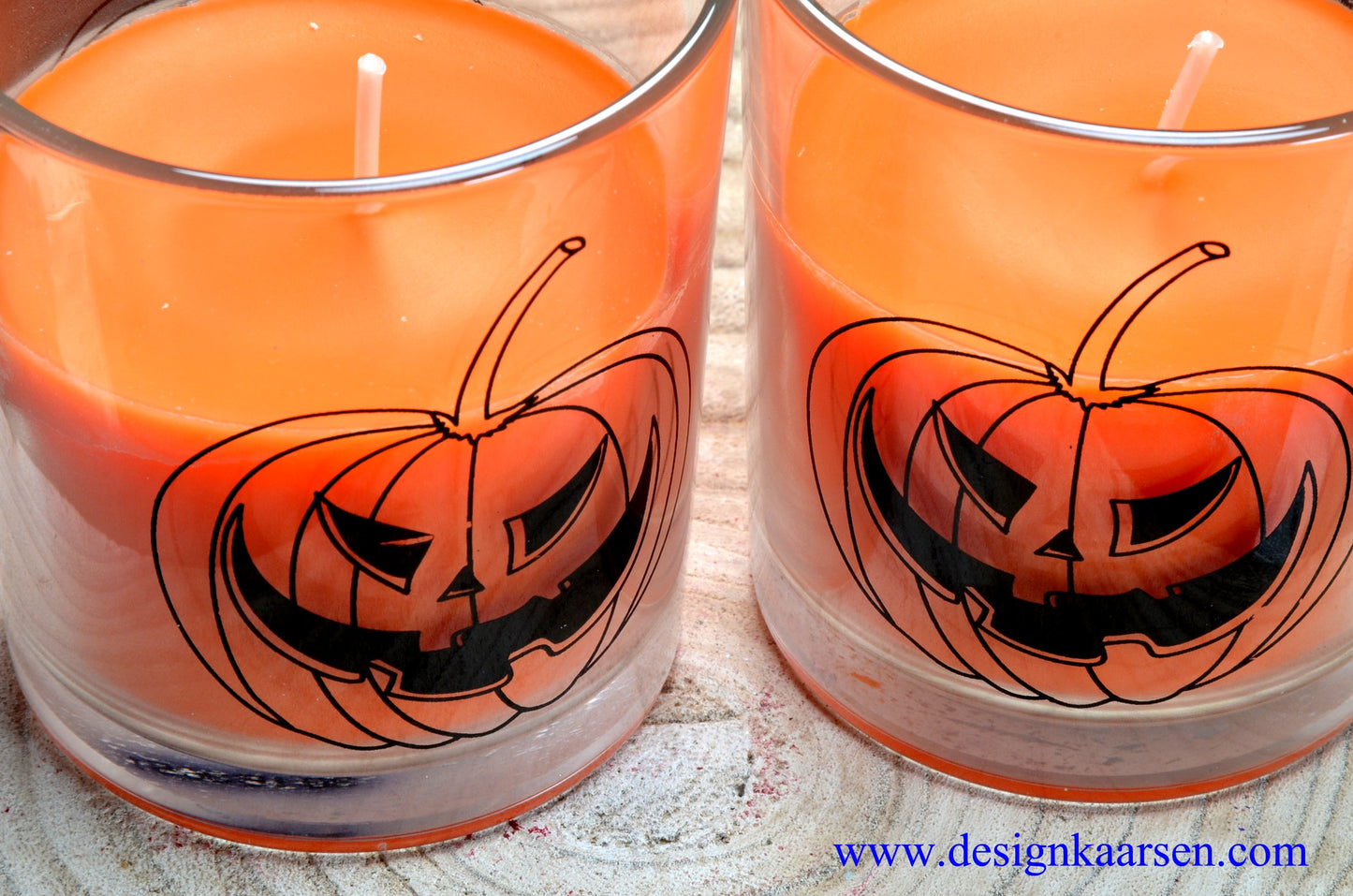 2 Prachtige Halloween Kaarsen in glas TIP voor Halloween!