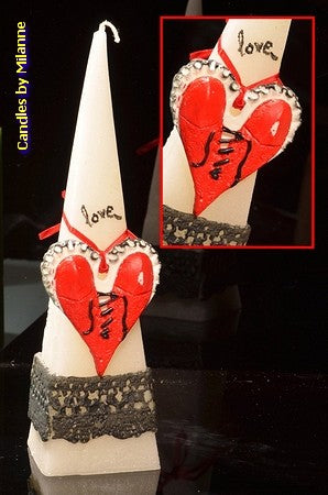 Love kaars, Piramide 30 cm